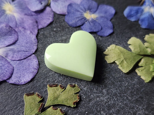 Citron/ lemon chrysoprase heart