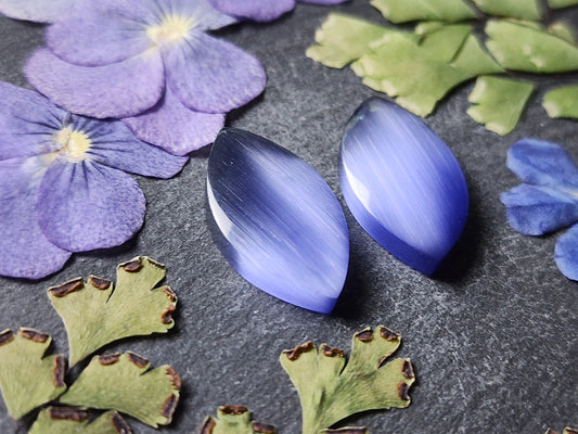 Fiber optic cat's eye glass pair