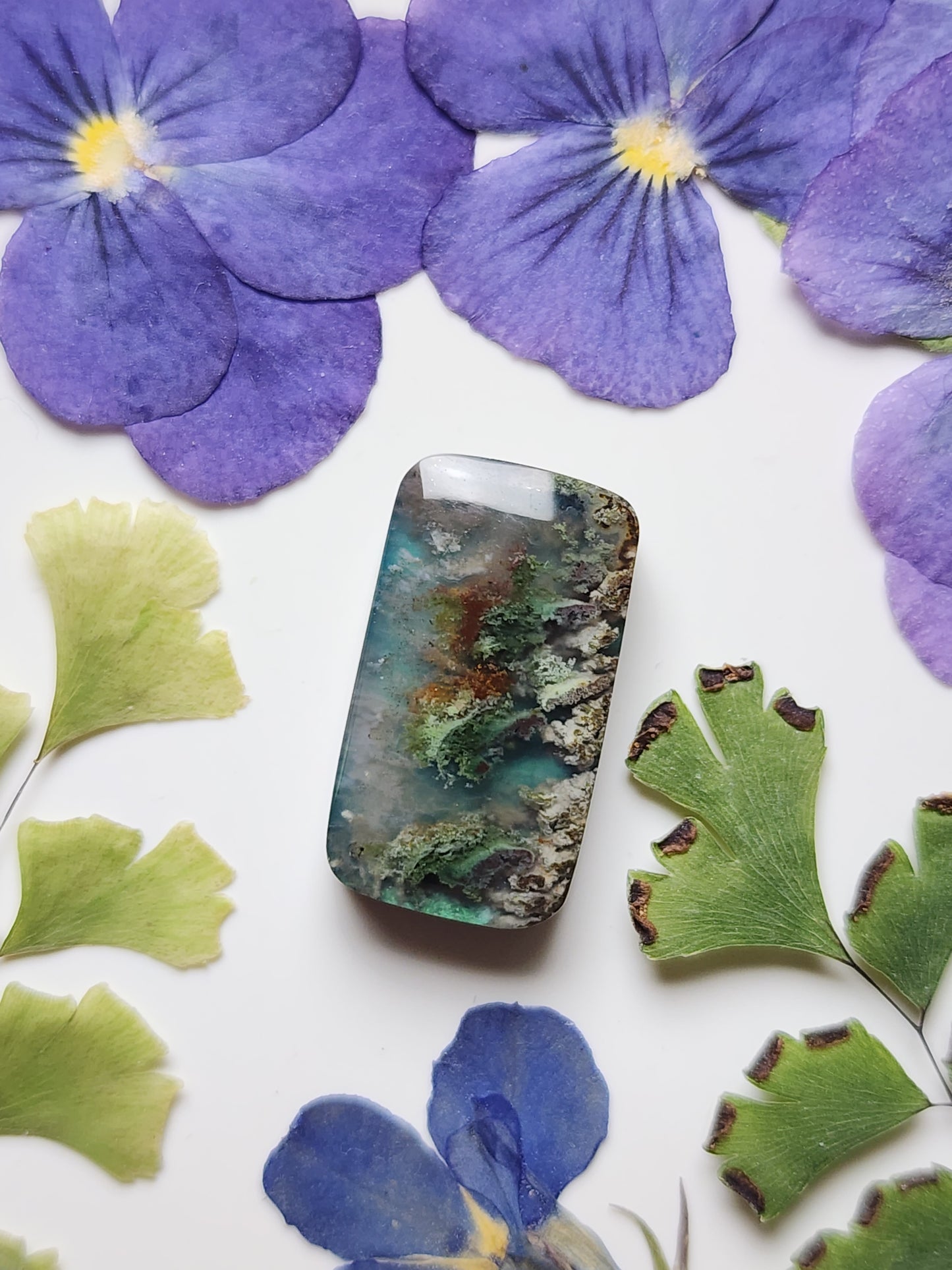 Garden Moss agate Doublet