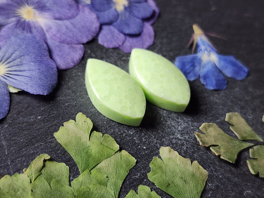 Citron / Lemon Chrysoprase pair