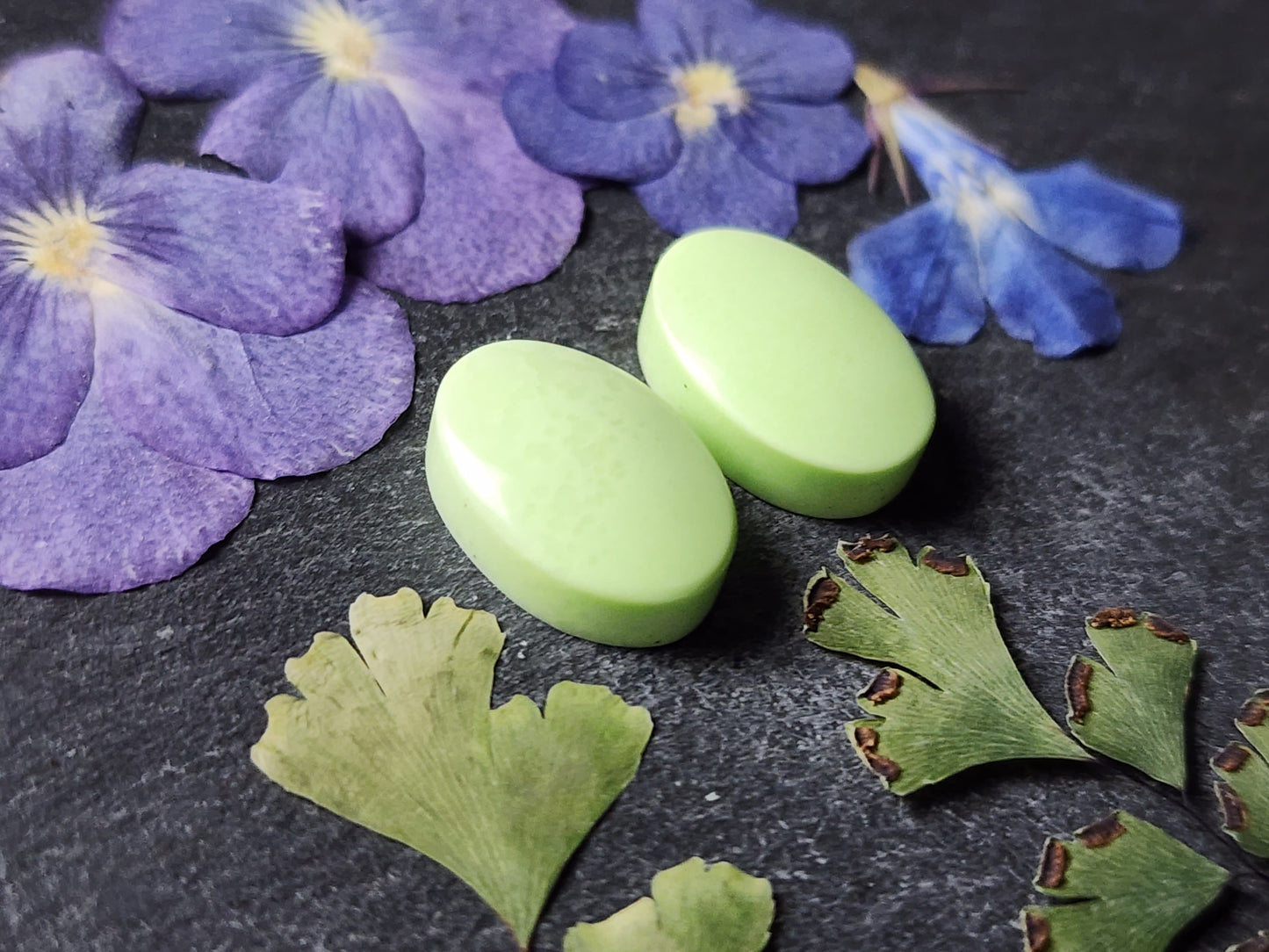 Citron/Lemon Chrysoprase pair