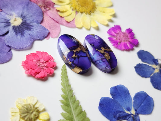 Dahlia Violet with bronze composite pair