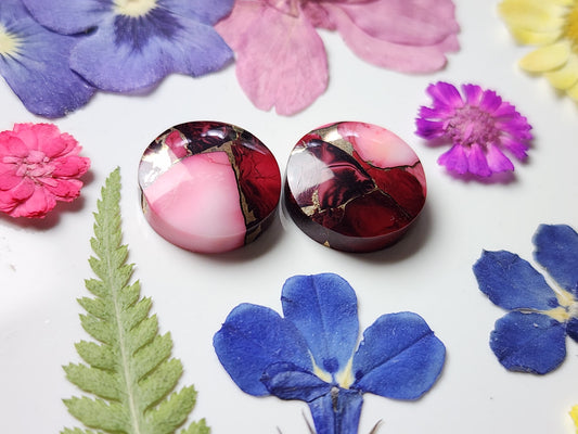 Dahlia rose with bronze composite pair