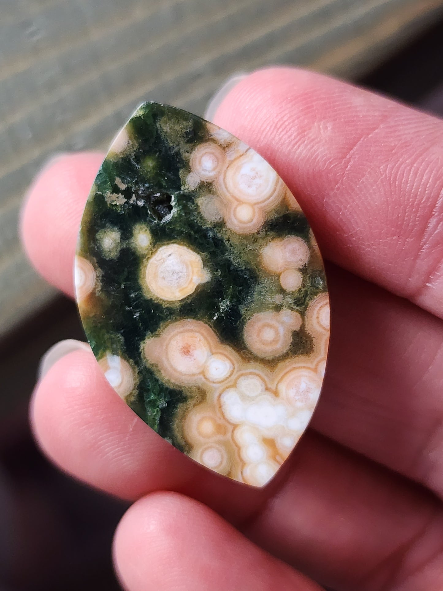 Ocean jasper with druzy pocket