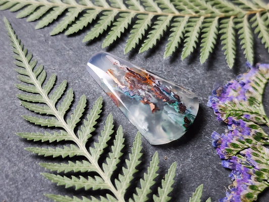 Chrysocolla & Copper in Chalcedony