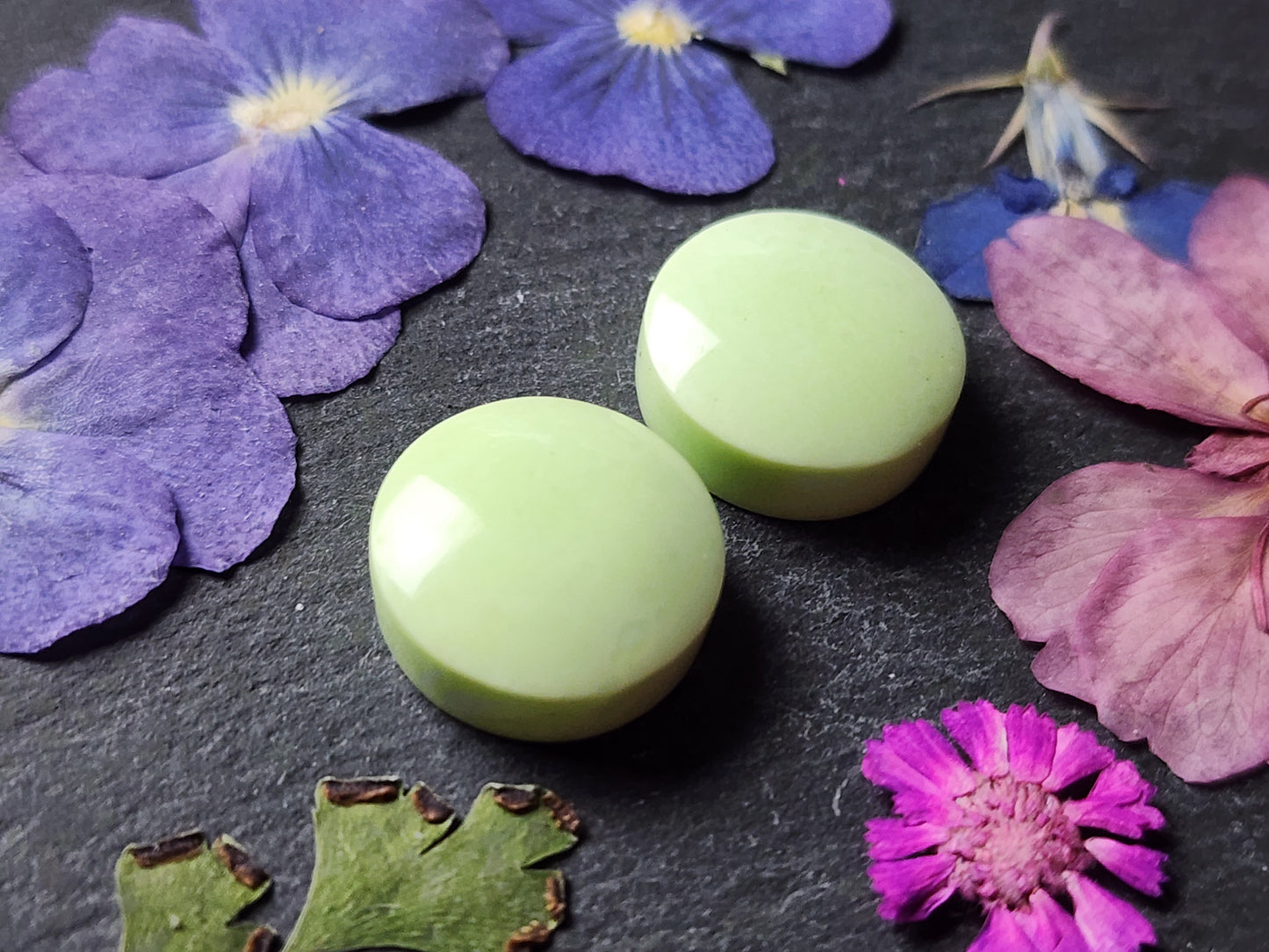 Citron/ Lemon Chrysoprase pair