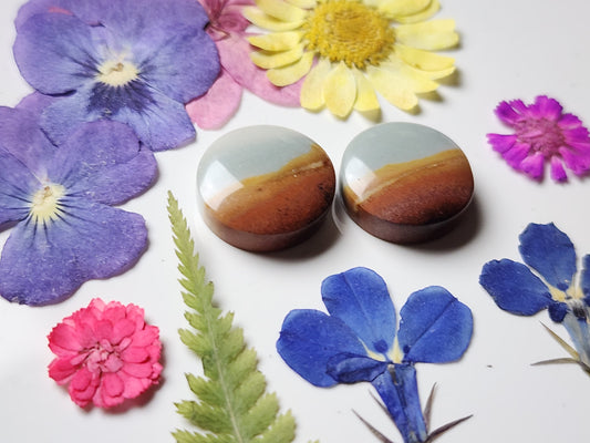 Polychrome jasper pair