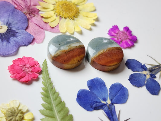 Polychrome jasper pair