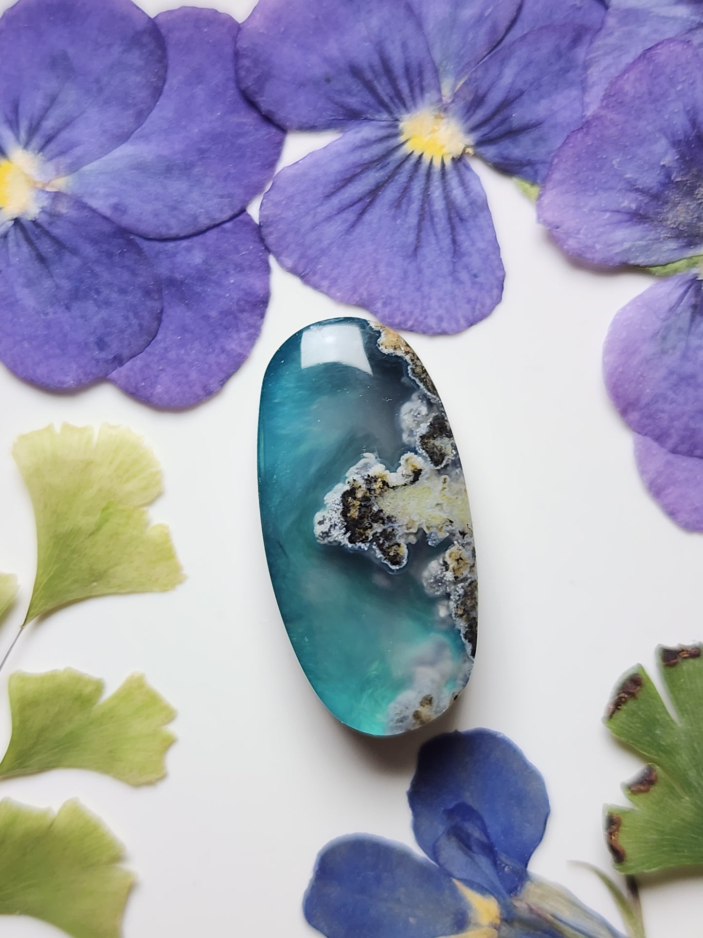 Garden Moss agate Doublet