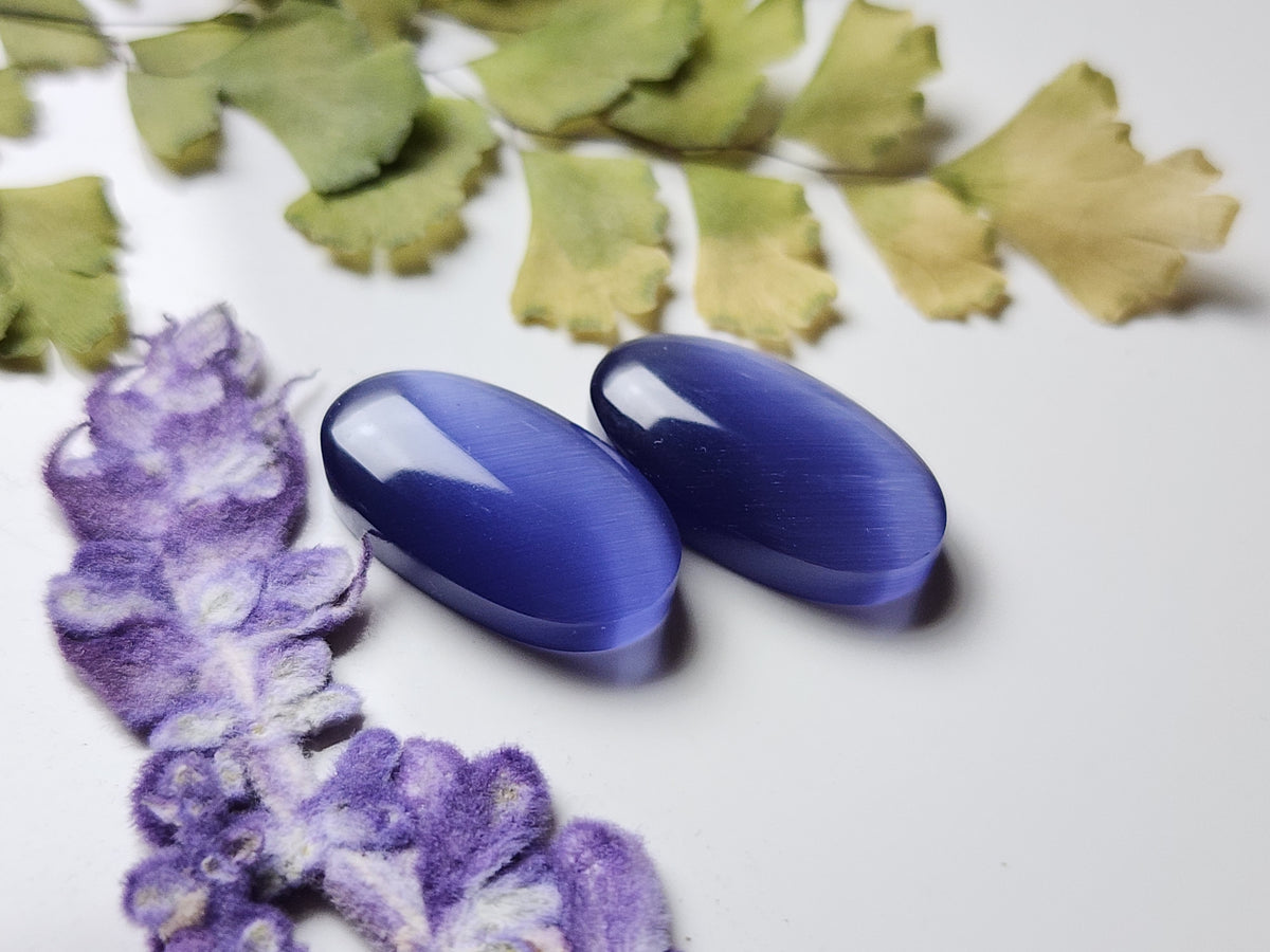 Fiber optic cat's eye glass pair