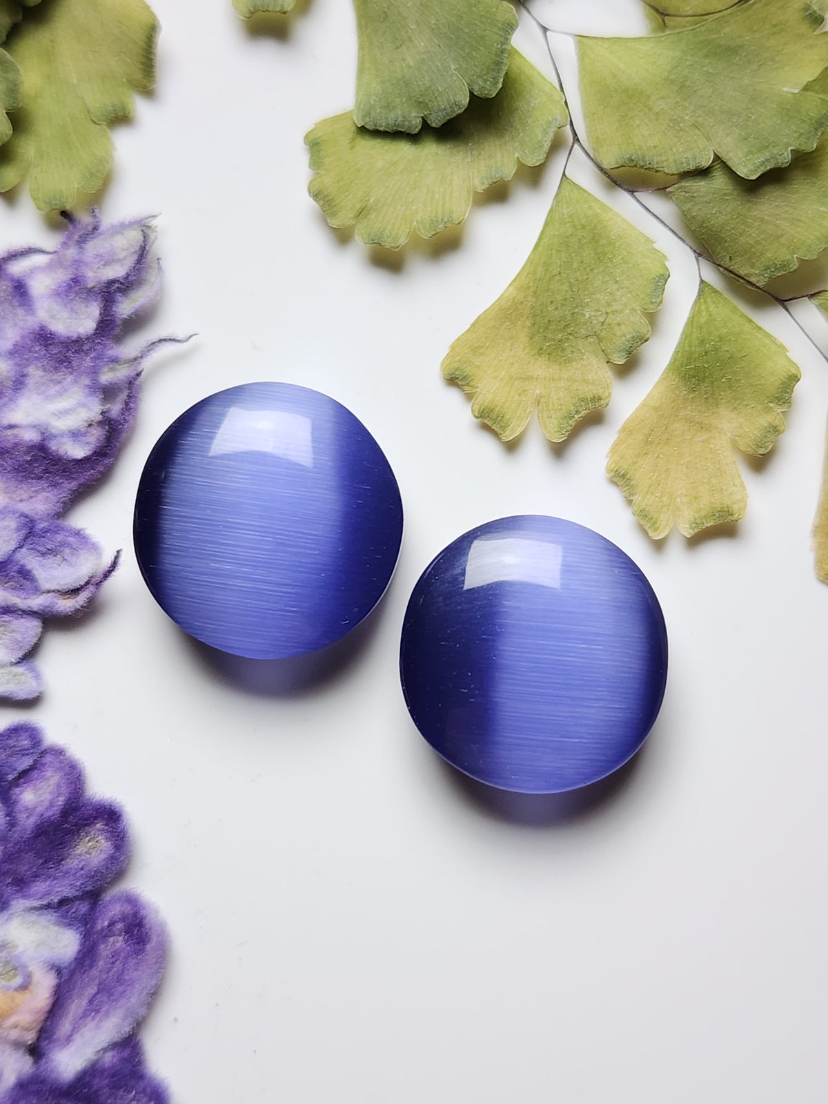 Fiber optic cat's eye glas pair