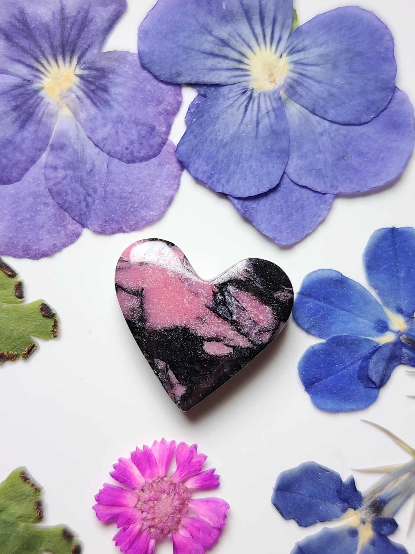 Rhodonite heart