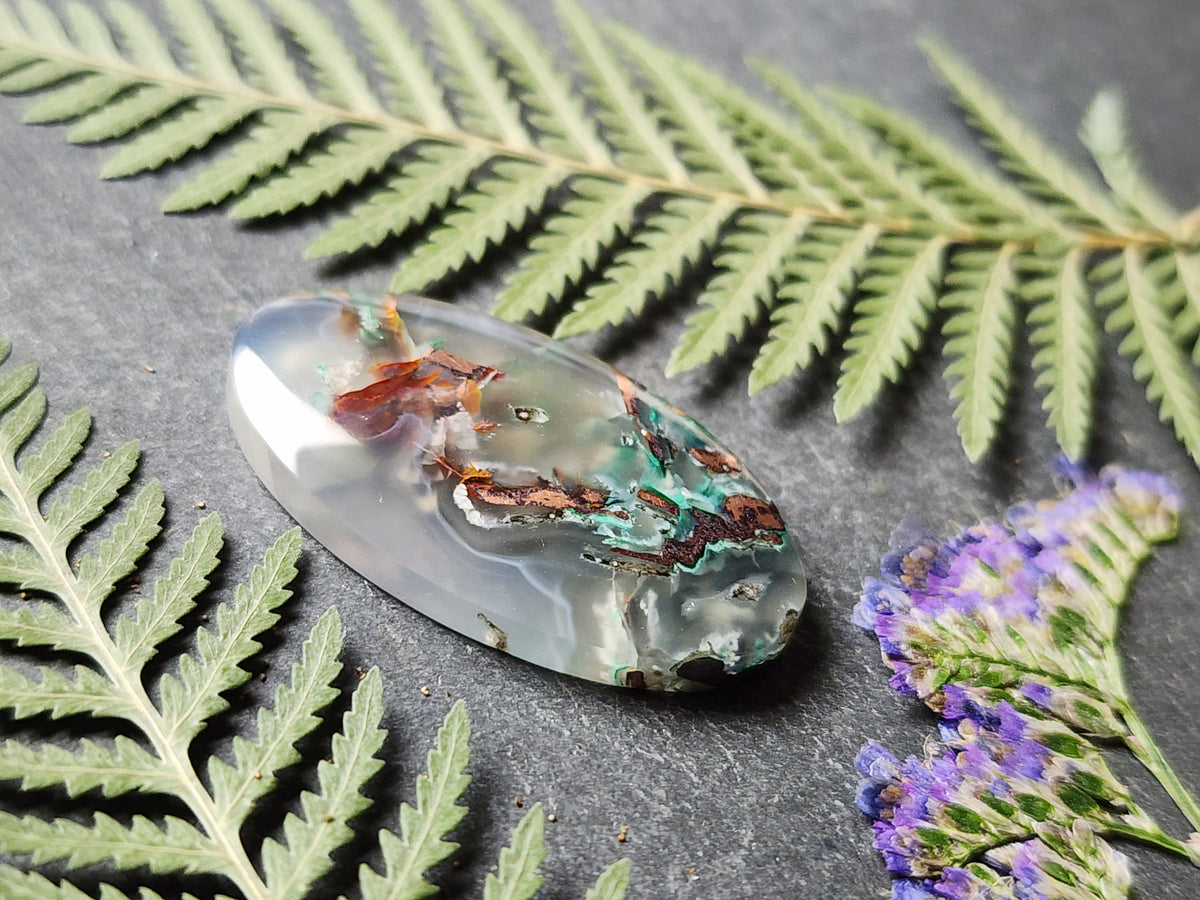 Chrysocolla & Copper in Chalcedony