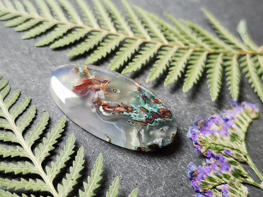 Chrysocolla & Copper in Chalcedony