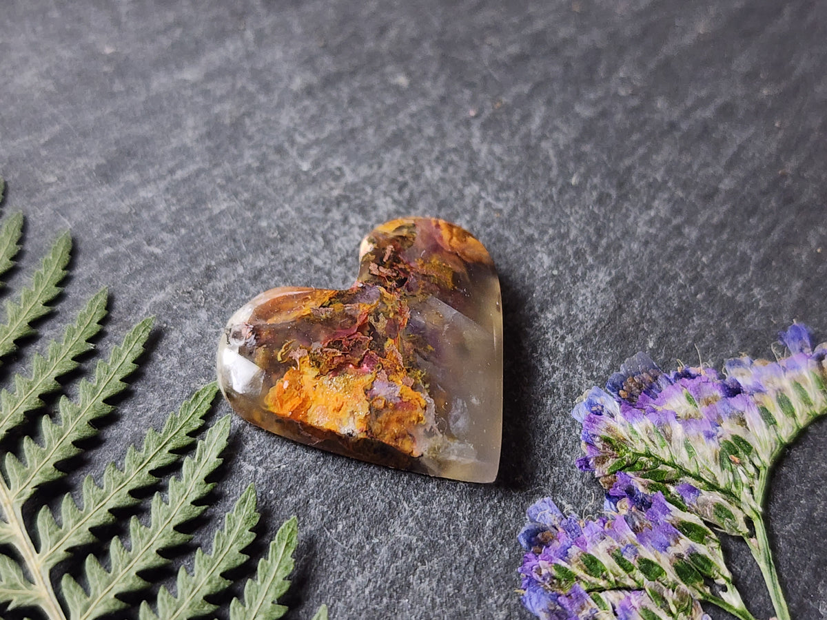 Chrysocolla Copper in Chalcedony heart