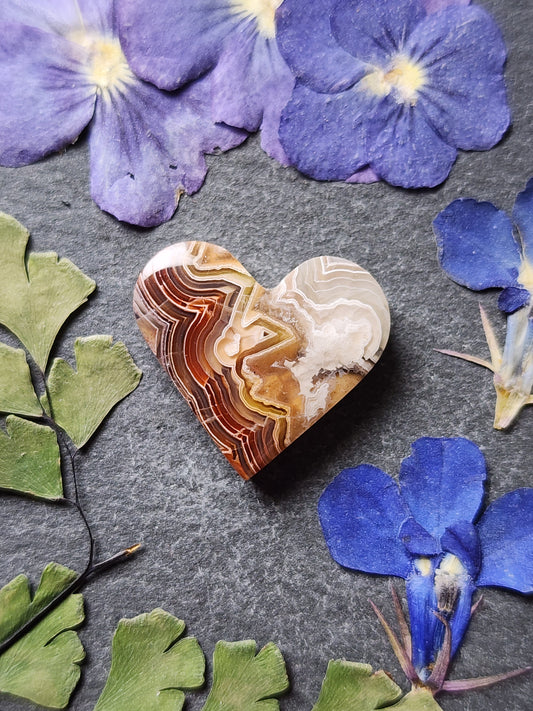Laguna lace agate heart