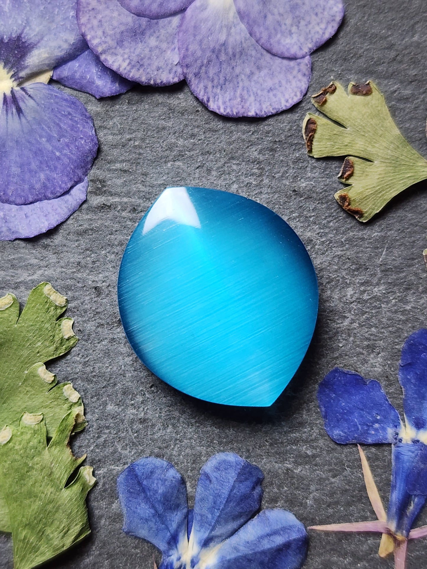 Fiber optic cat's eye glass