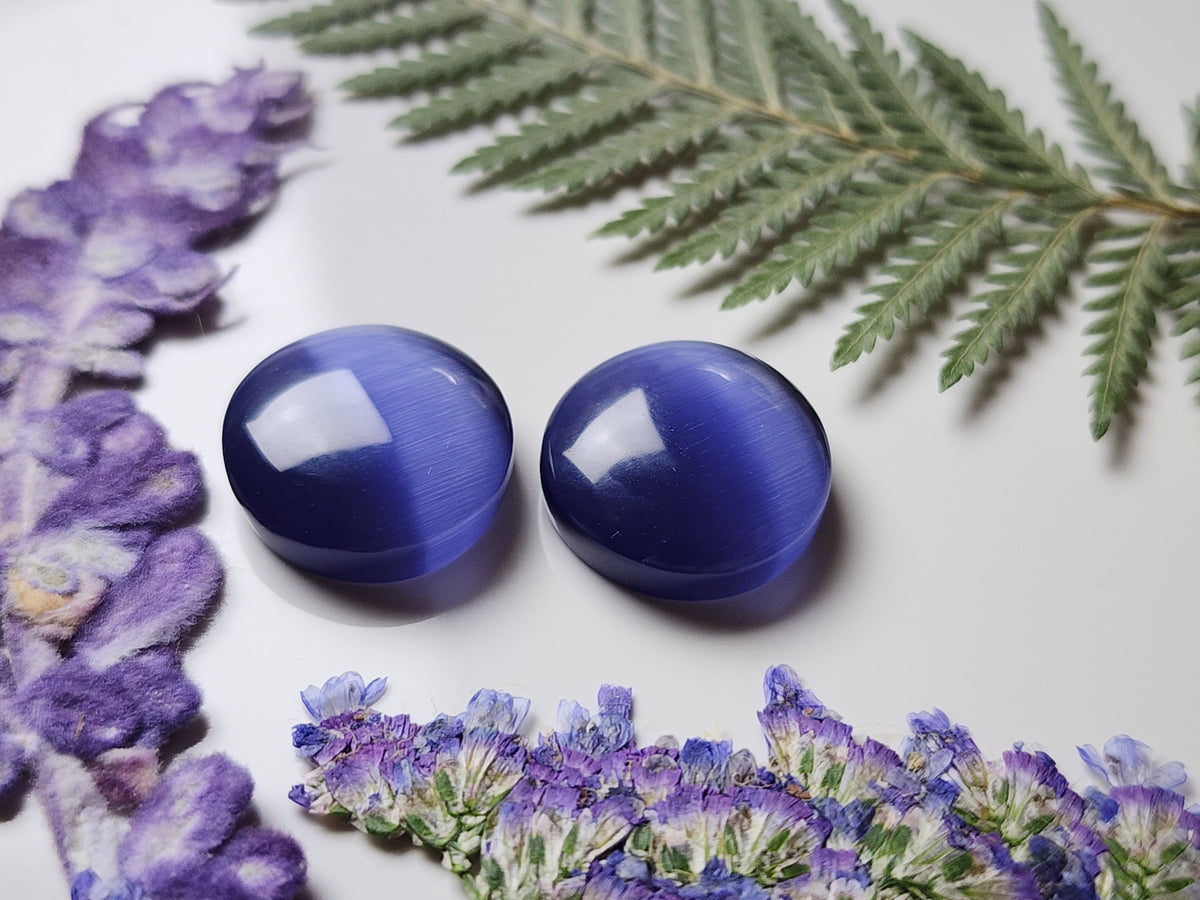 Fiber optic cat's eye glass pair