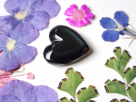 Rainbow Obsidian heart
