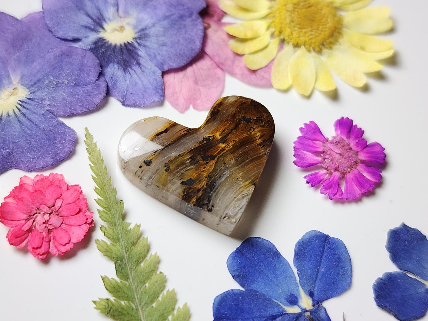 Tiger's eye heart