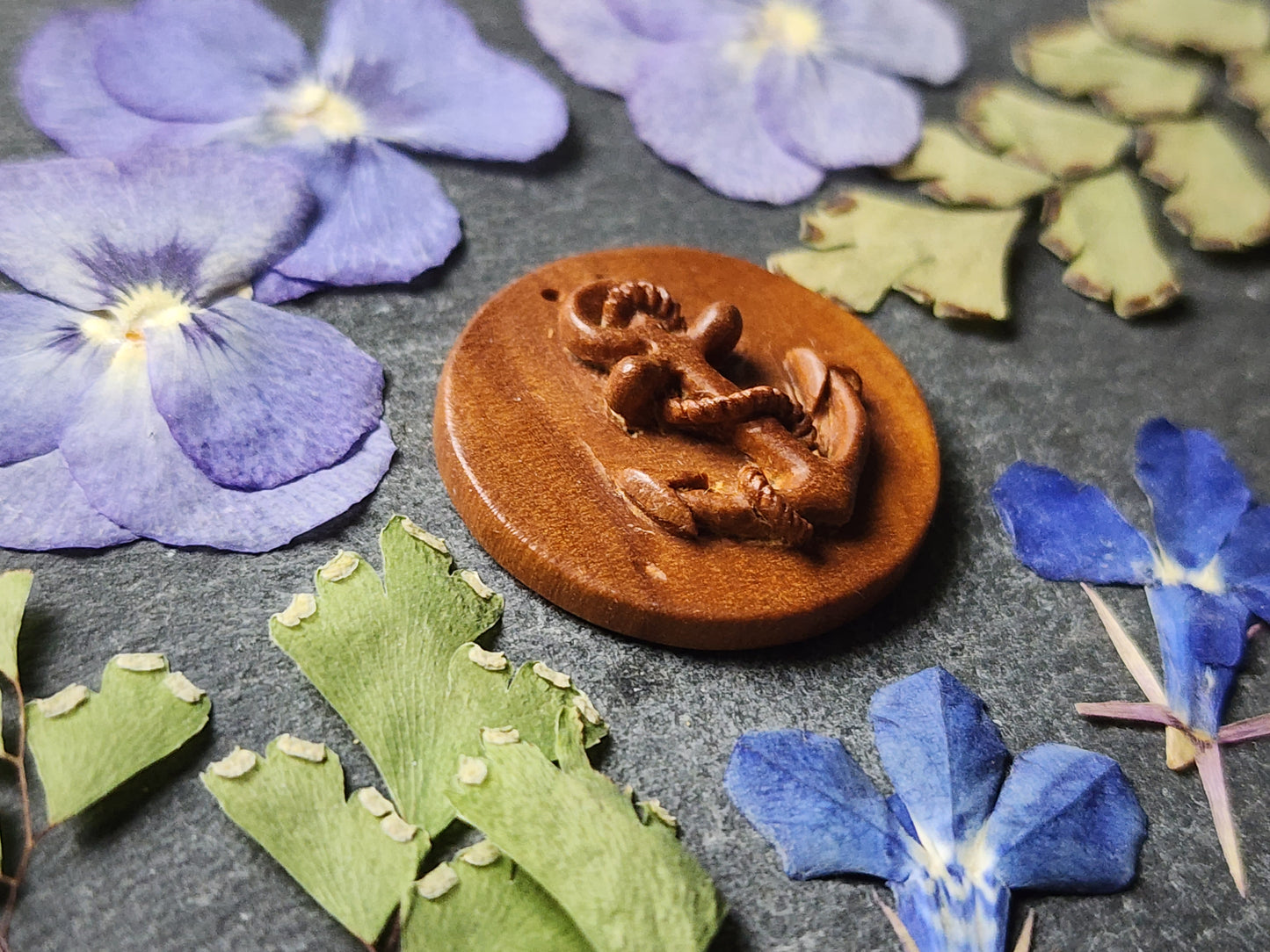 Hand-Carved Sowa Wood Anchor