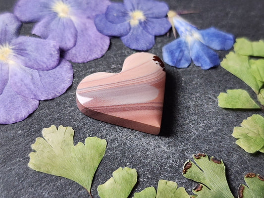 Mimbres Valley Apache Dendritic Rhyolite heart