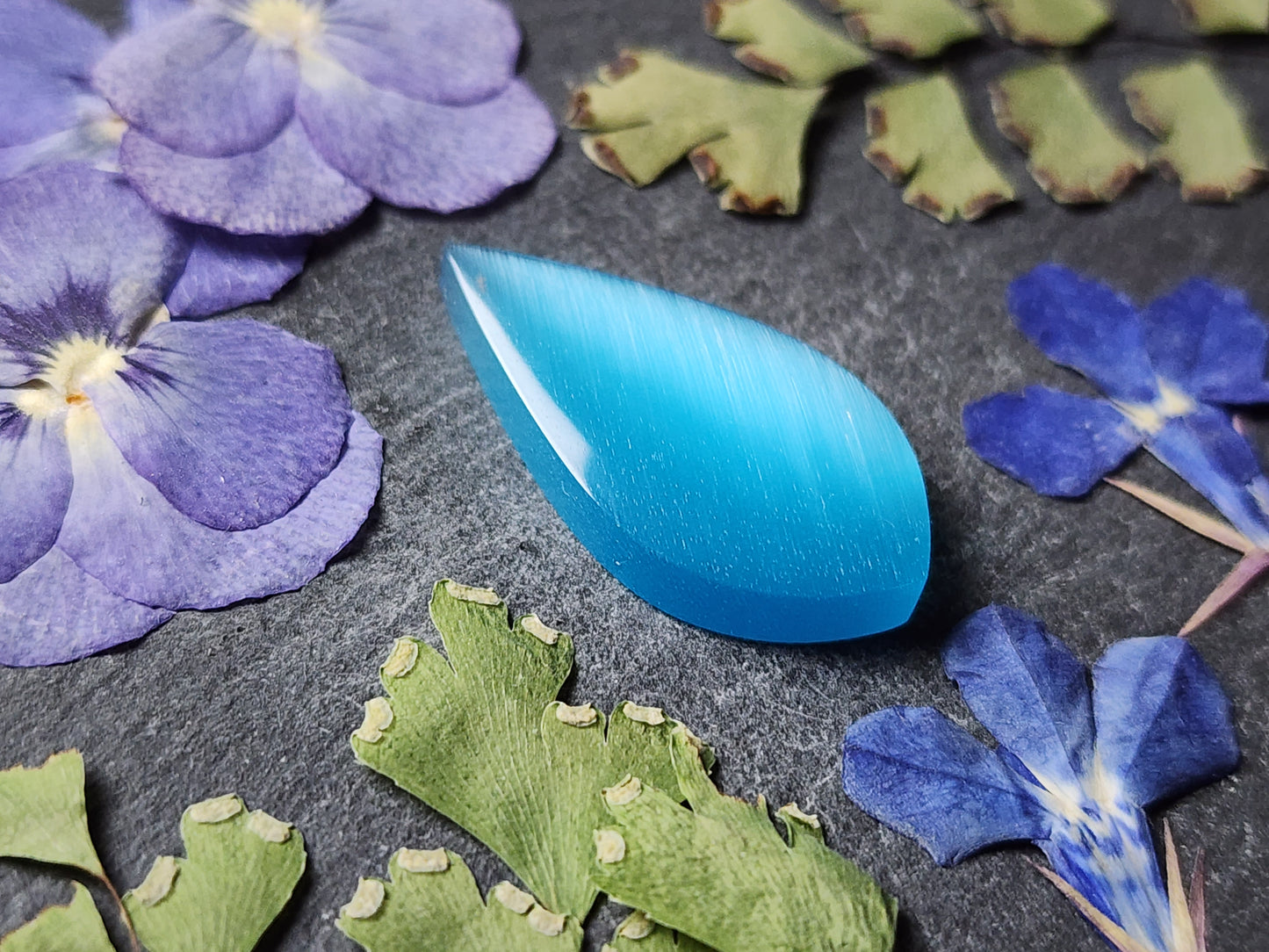 Fiber optic cat's eye glass