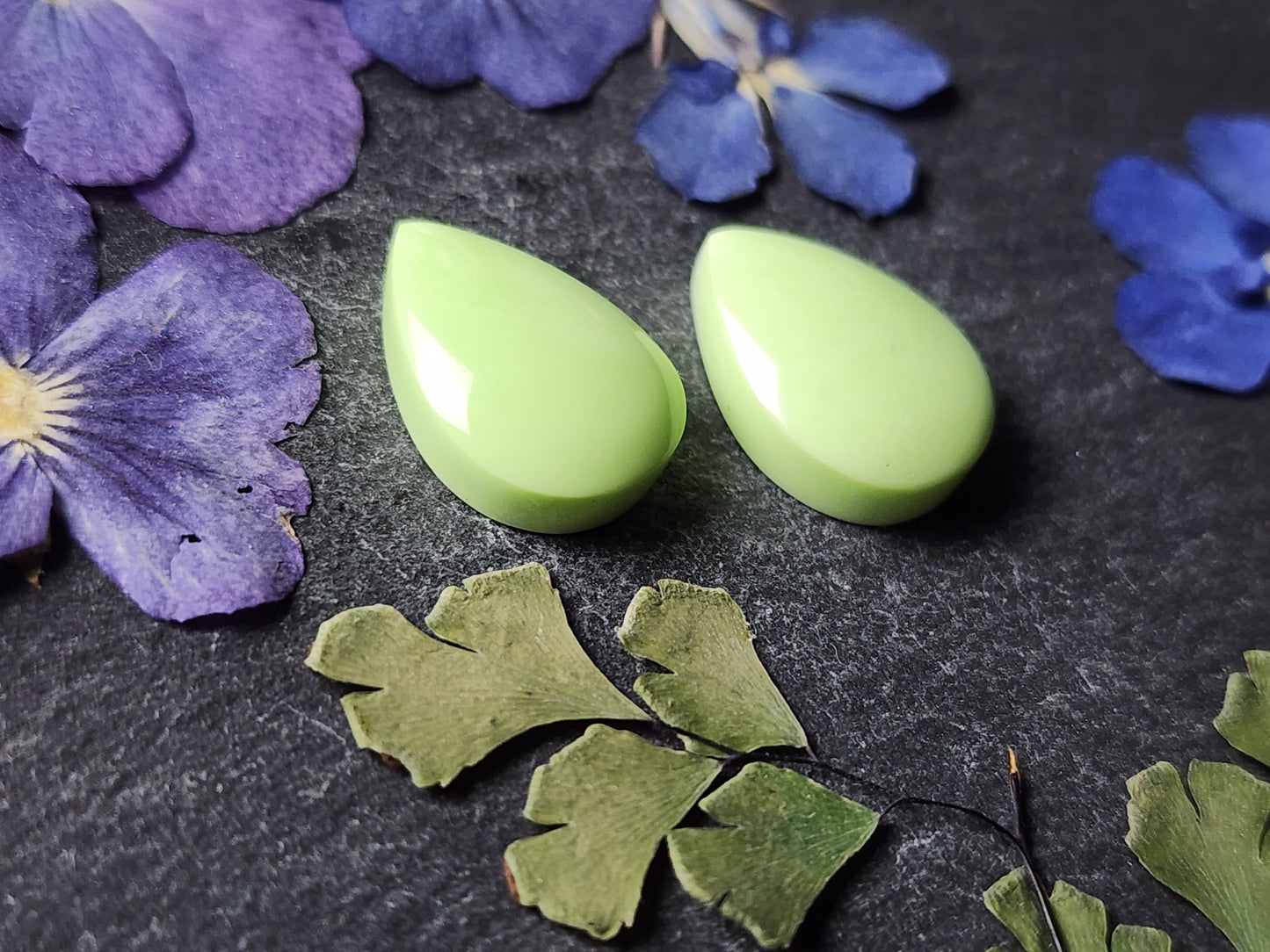 Lemon / Citron Chrysoprase pair