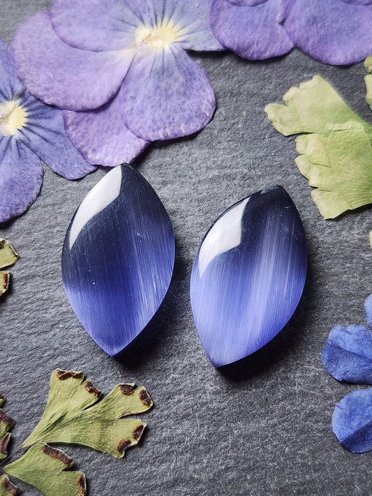 Fiber optic cat's eye glass pair