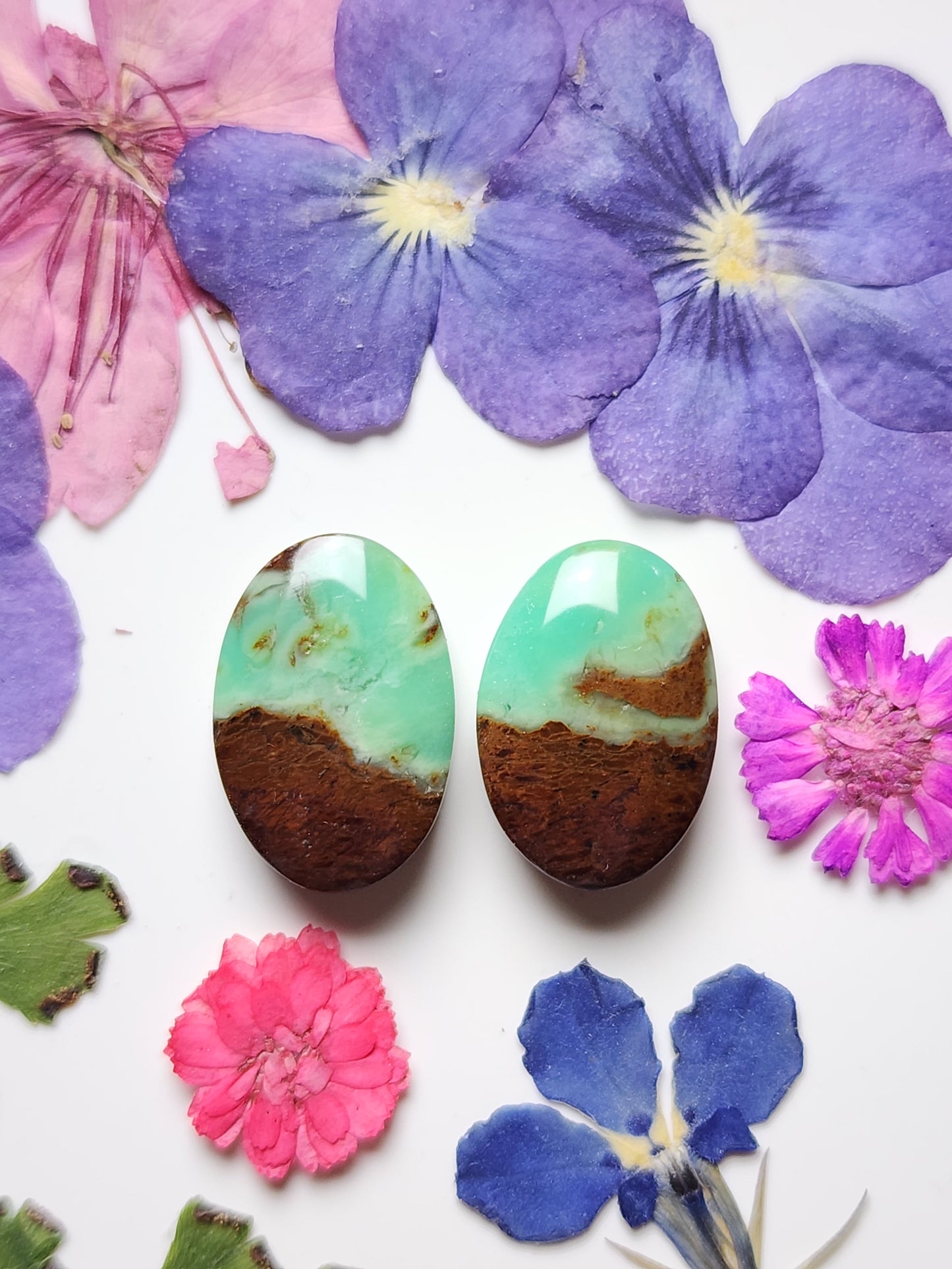 Newman Chrysoprase pair