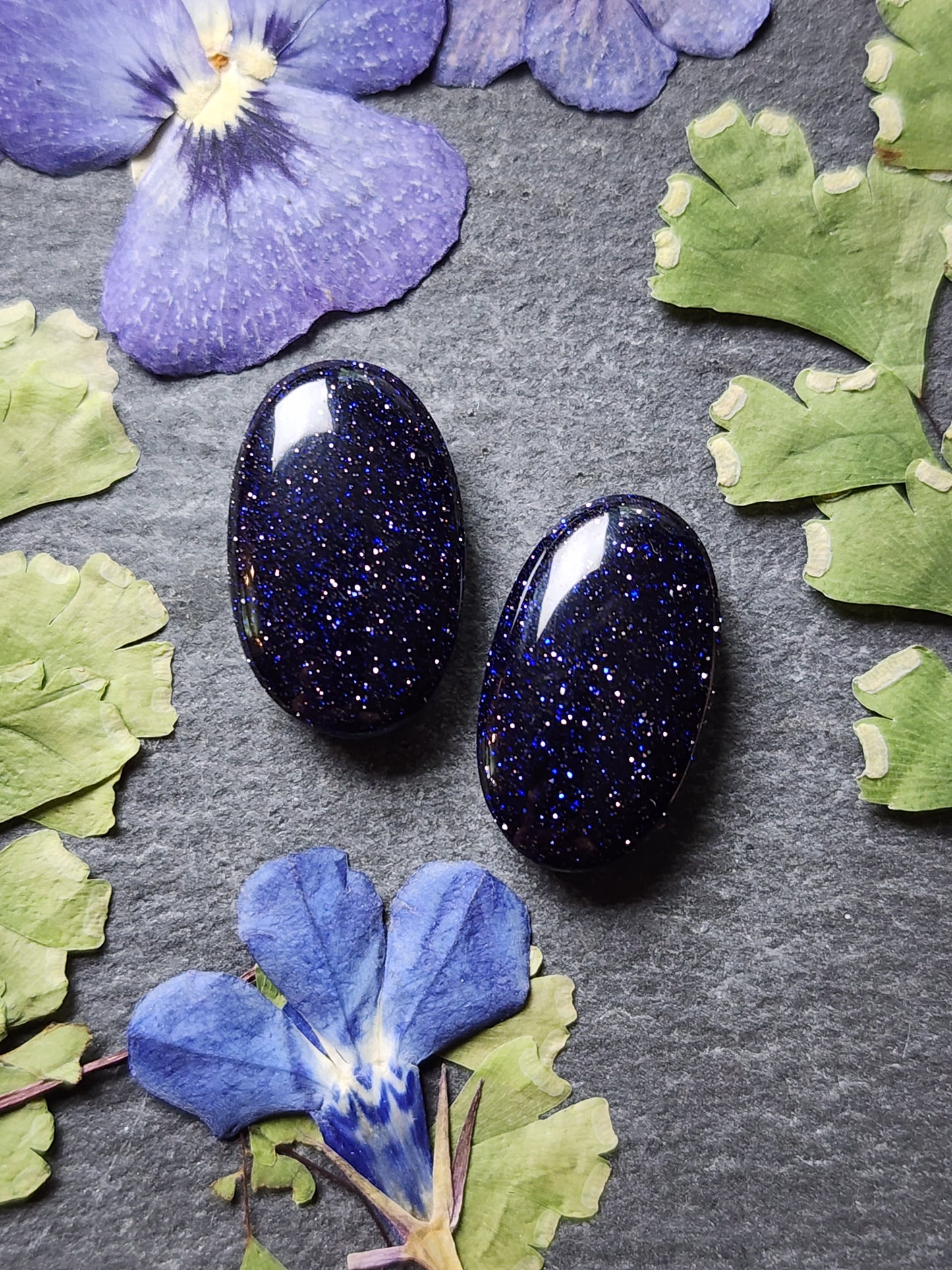 Blue Goldstone pair