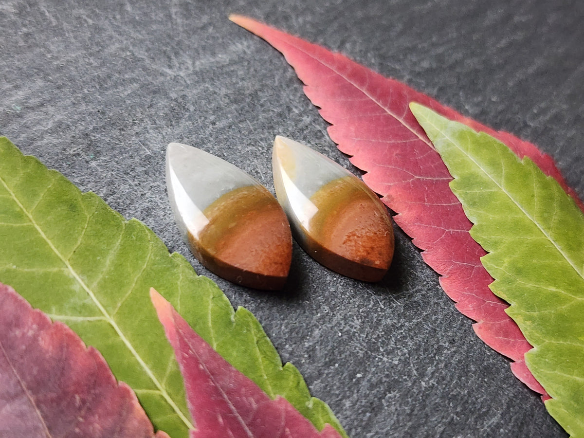 Polychrome jasper pair