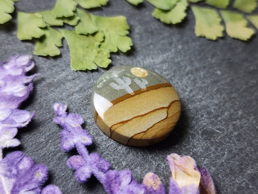 Desert Moonrise : Cripple creek jasper