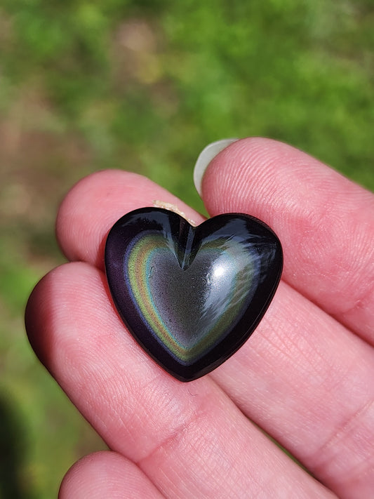Rainbow Obsidian  heart
