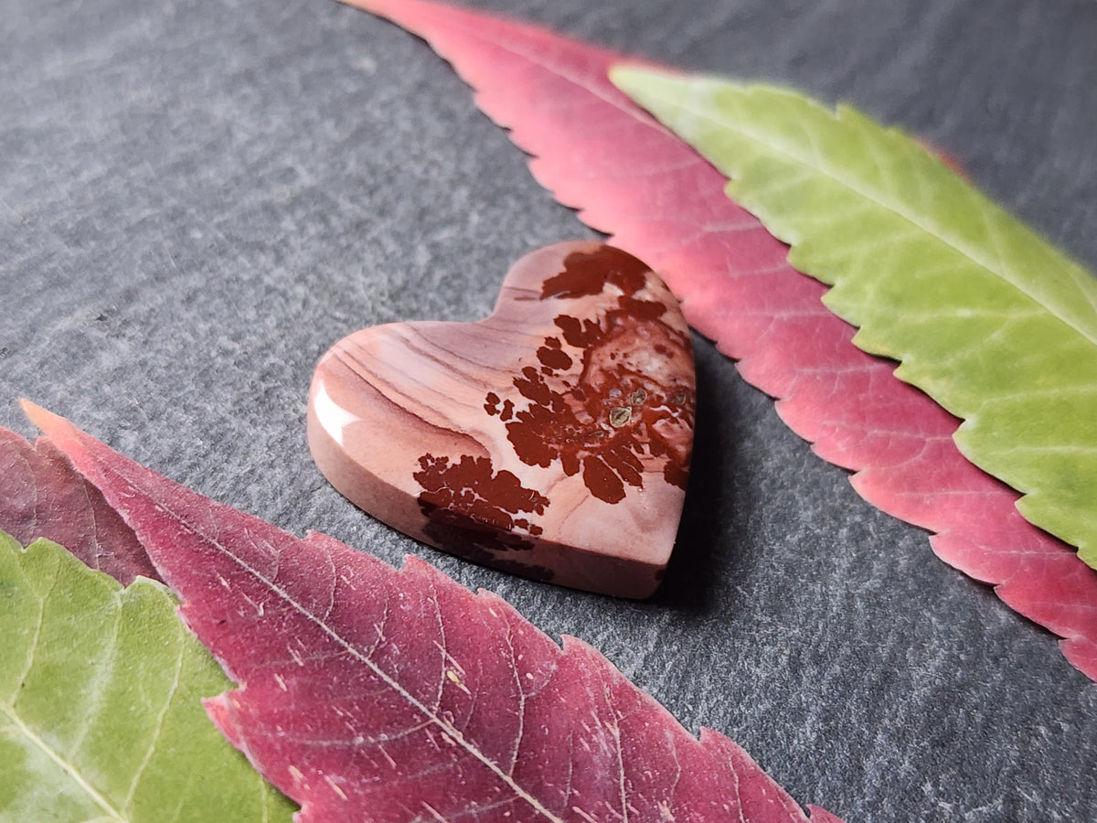 Mimbres Valley Apache Dendritic Rhyolite heart