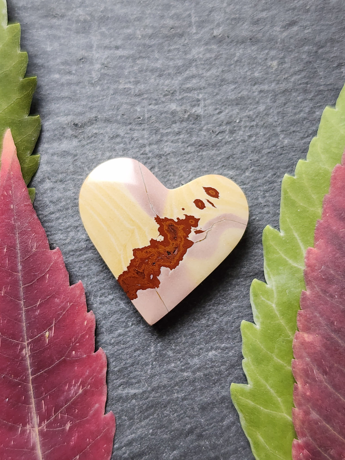Red Falcon jasper heart