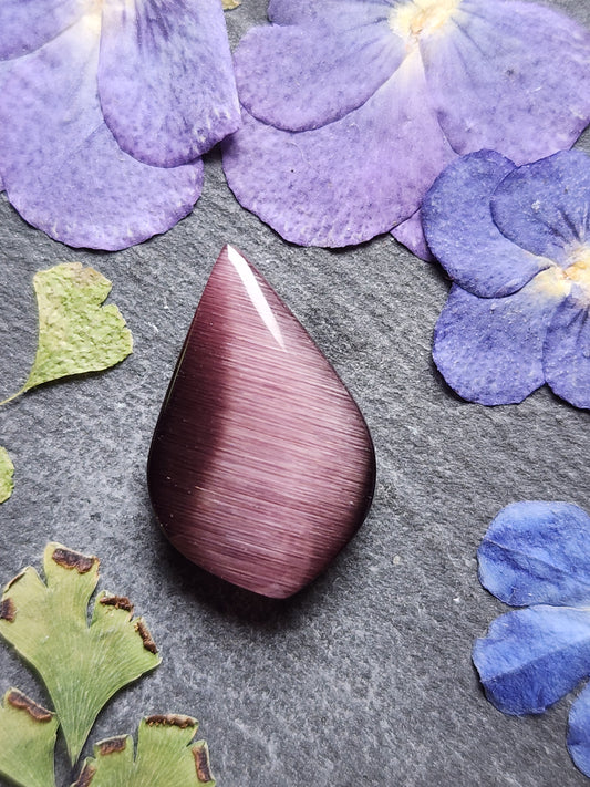 Purple Fiber optic cat's eye glass