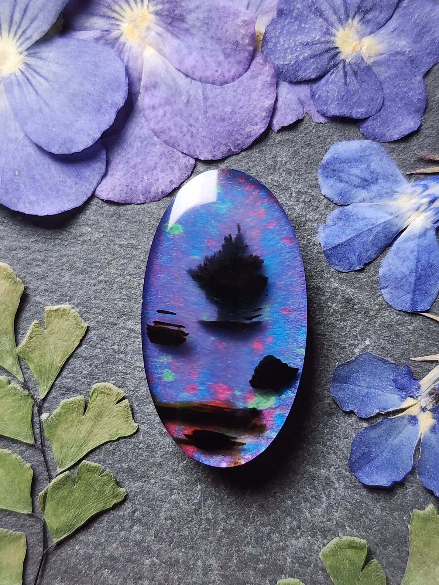 Montana agate Doublet