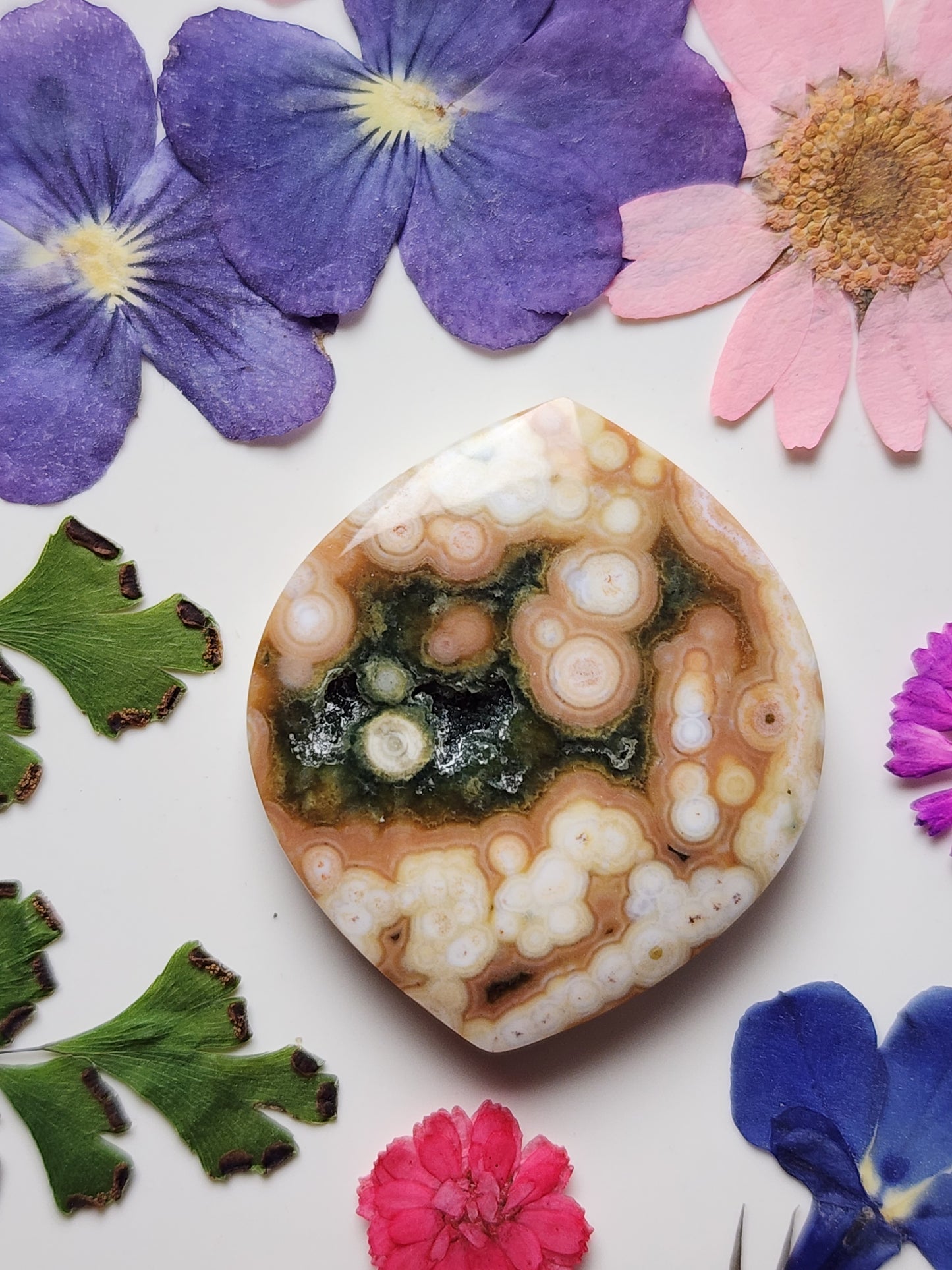Ocean jasper with druzy