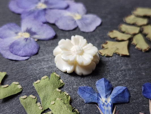 Hand-Carved Floral Bead