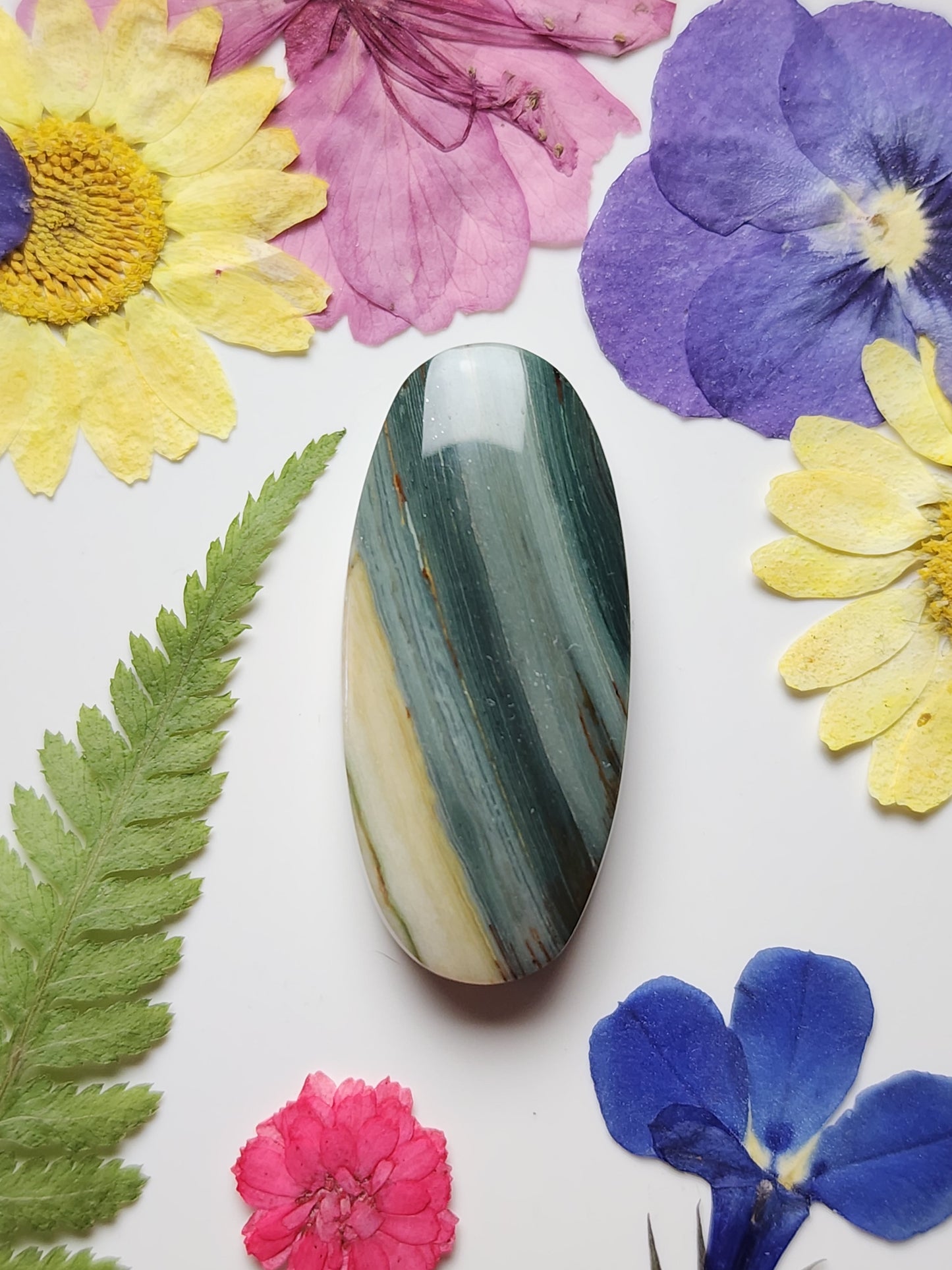 Gary green jasper / Larsonite
