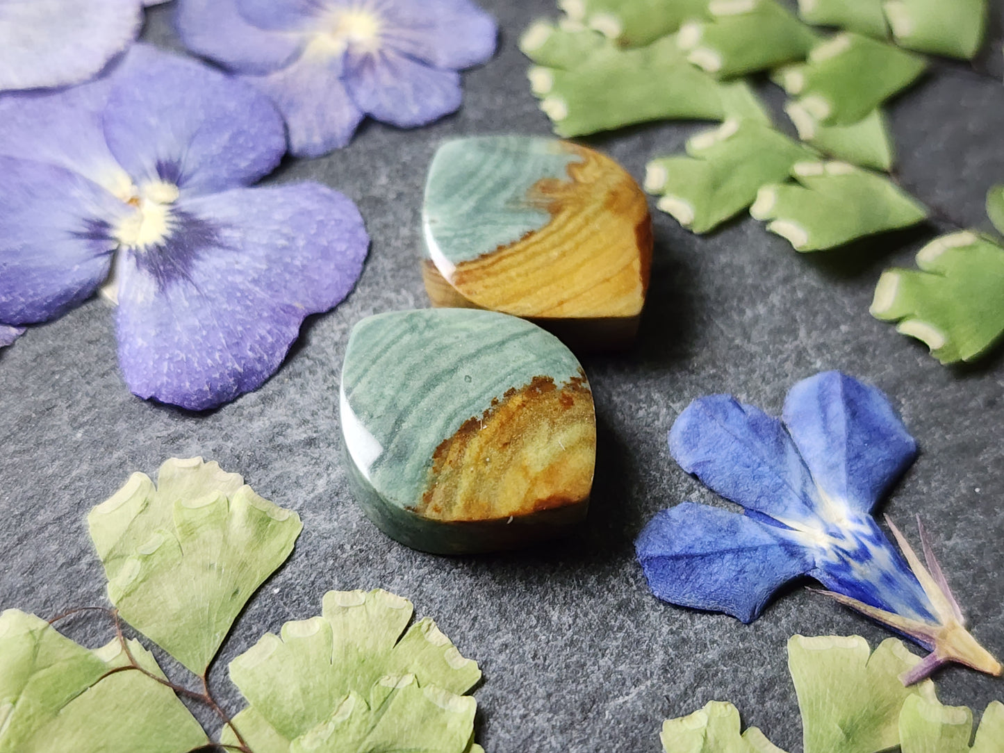 Gary green jasper pair