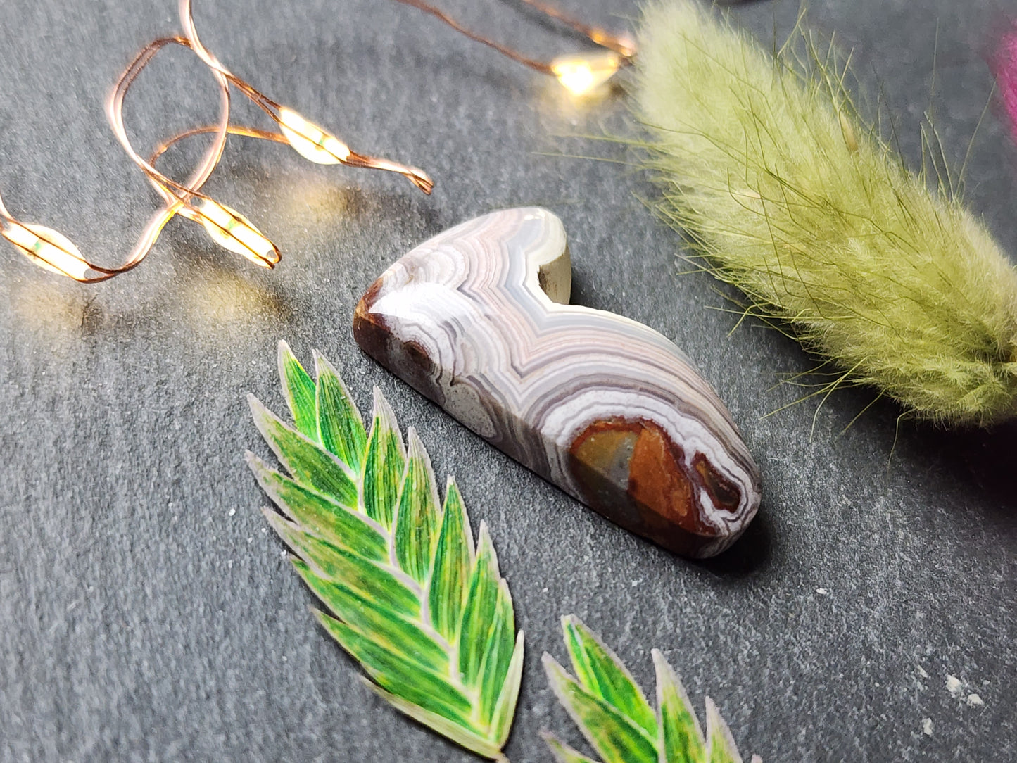 Laguna lace agate with natural botryoidal
