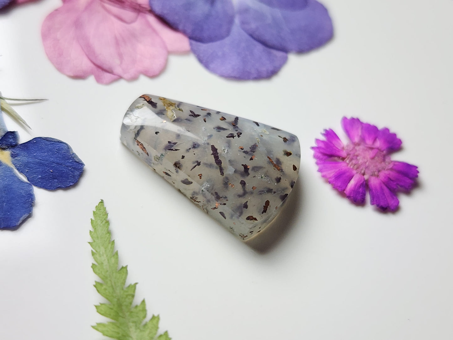 Copper Chrysocolla in quartz