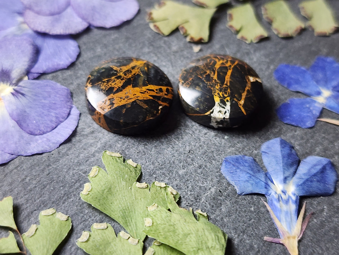 Iron buffalo pair