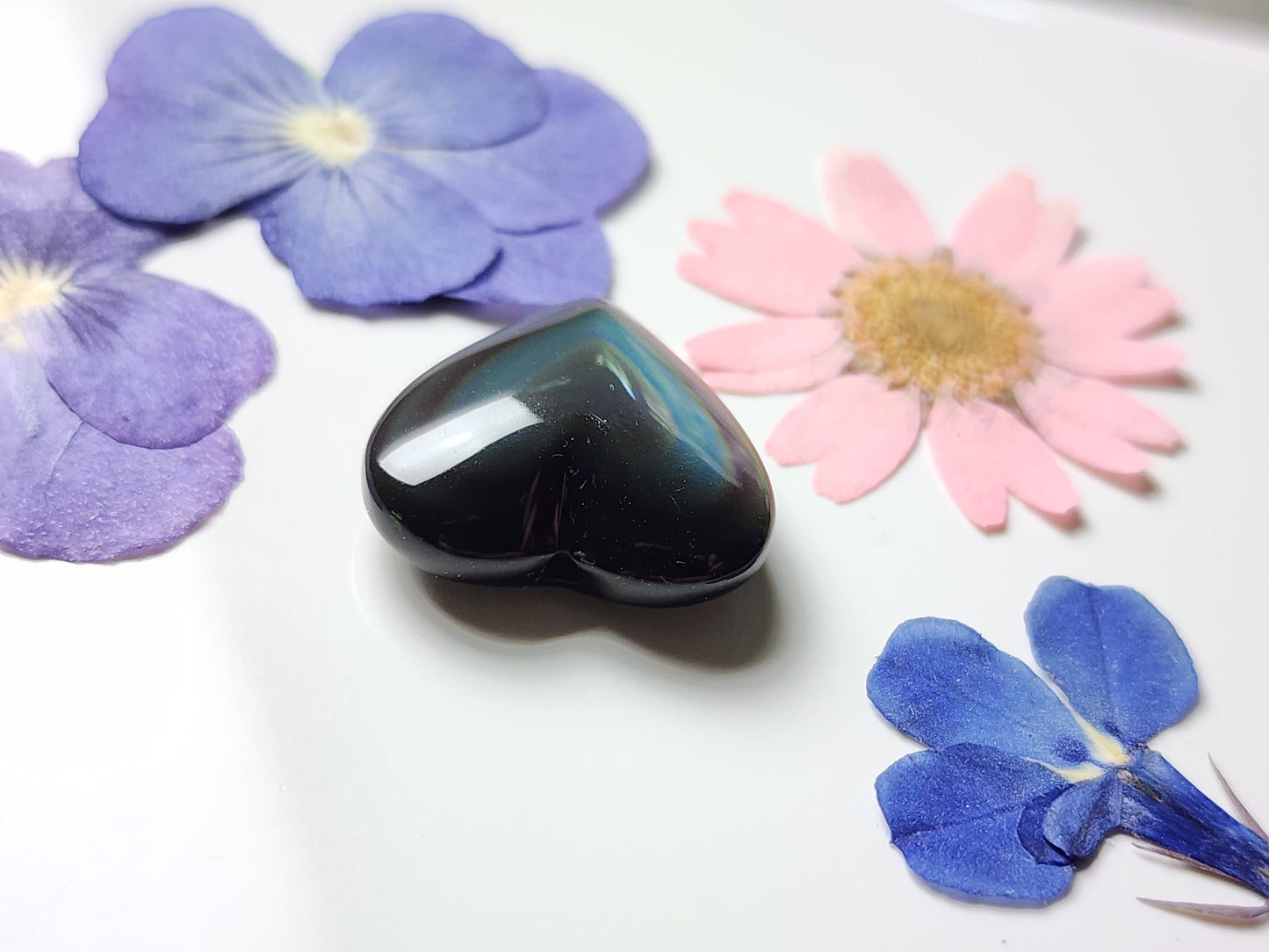 Rainbow Obsidian heart