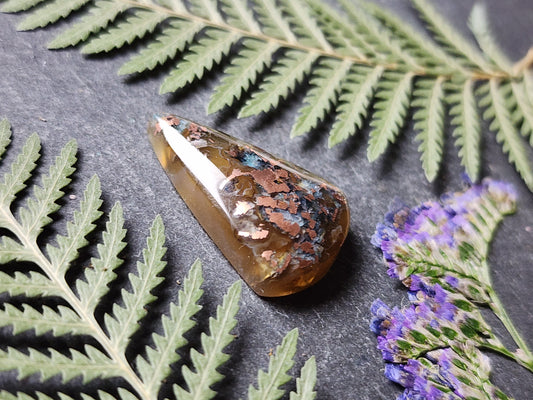 Chrysocolla & Copper in Chalcedony