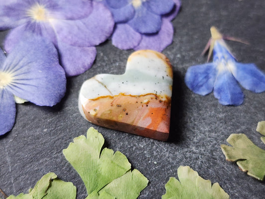 Polychrome jasper heart