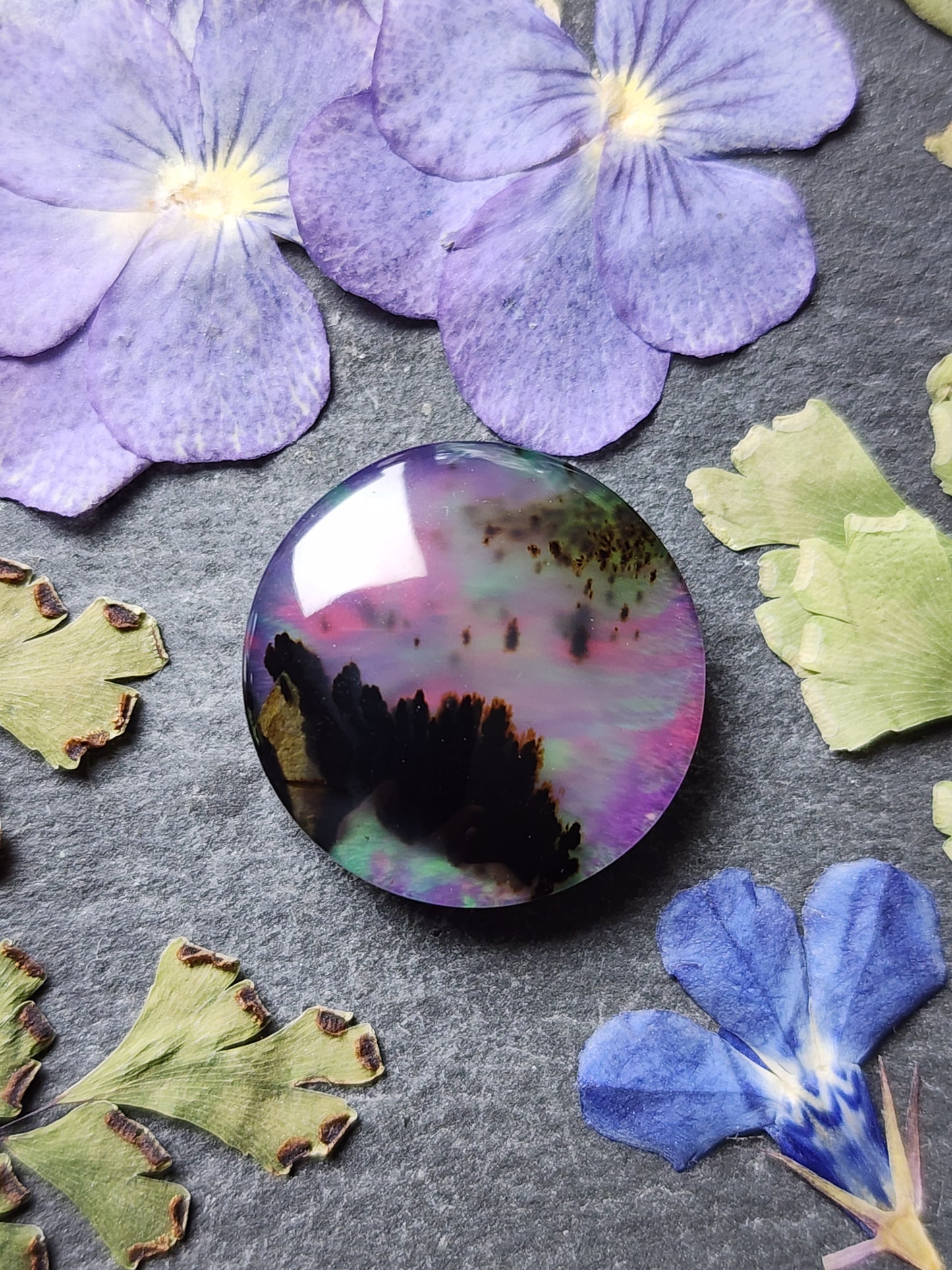 Montana agate Doublet