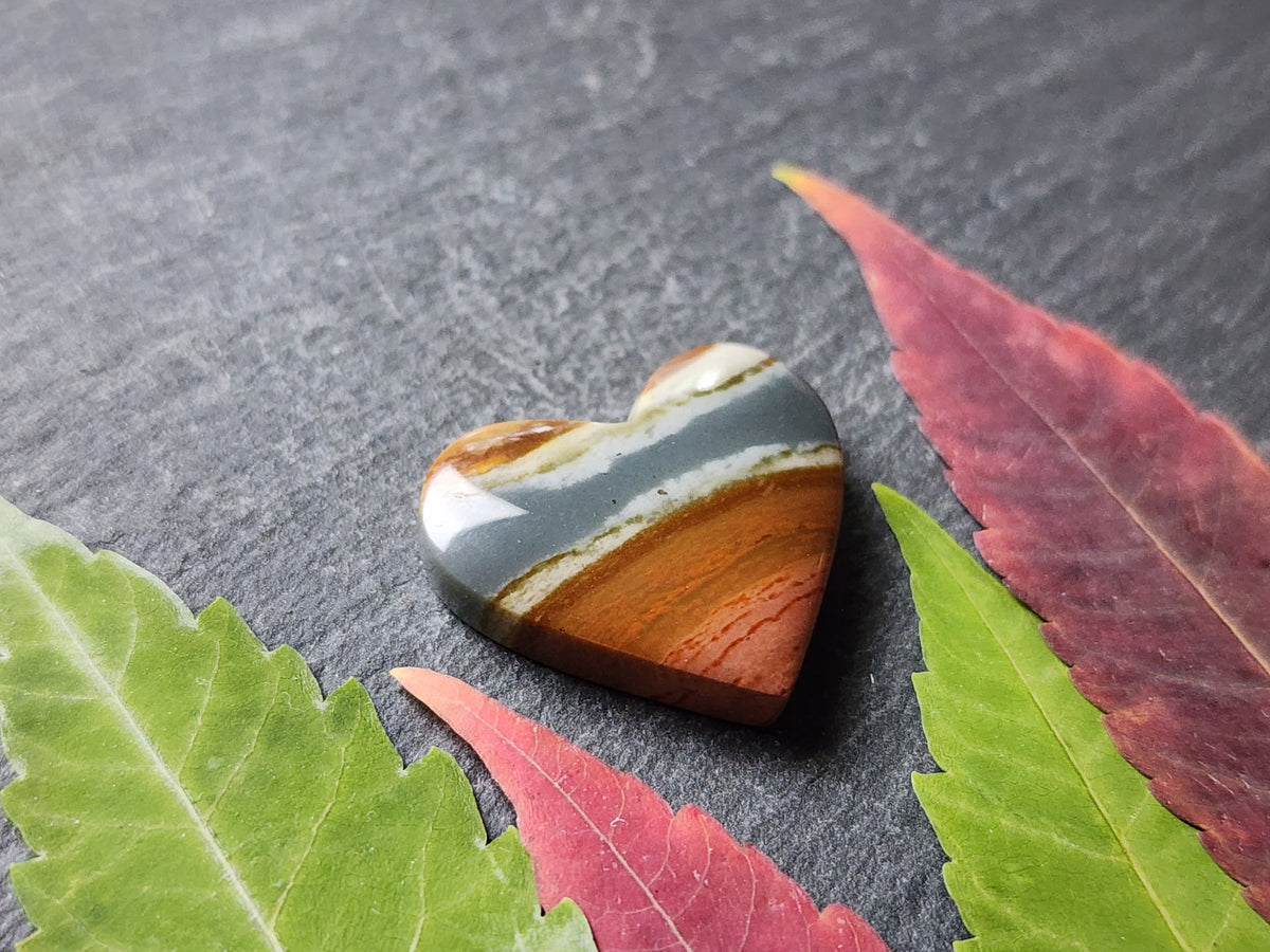 Polychrome jasper heart